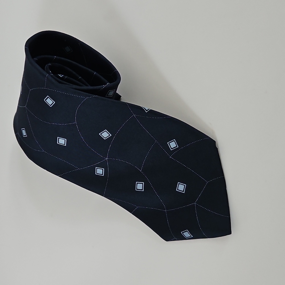 Pierre Balmain Blue Print Silk Neck Tie